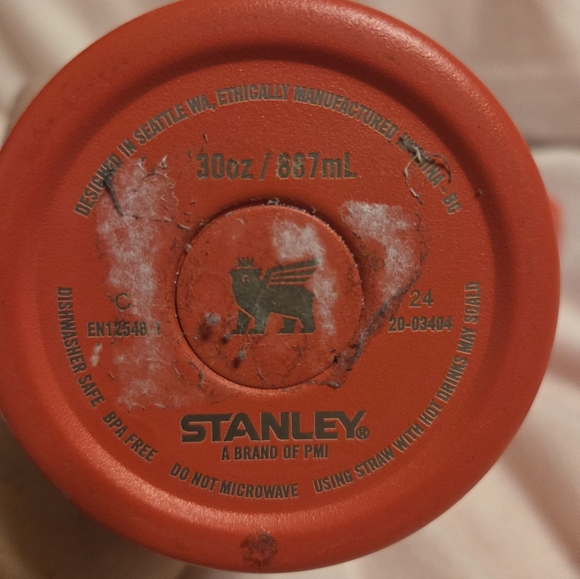 Stanley Heart Pattern Red Mug with Straw 30oz EUC will Come With New Straw. - Picture 3 of 4